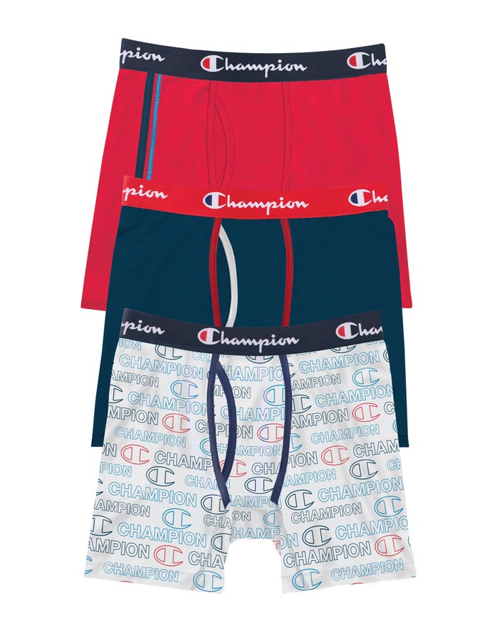 Chiloti Champion Everyday Comfort 3-Pairs Barbati Rosii/Bleumarin/Gri - Romania GQWBLCT-32